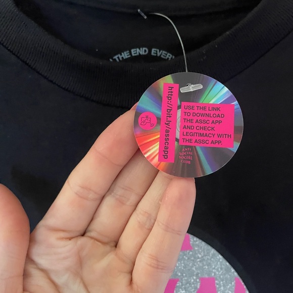 Anti Social Social Club x Fragment Pink Bolt Tee - SIZE WOMENS SMALL 💖 - Picture 4 of 6